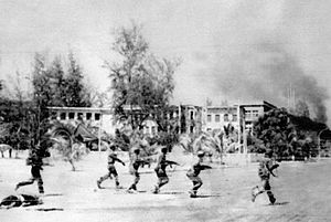 Вьетнамские солдаты входят в Пномпень