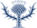 Britannica's logo of a blue thistle