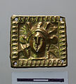 Платівка нашивна золота із зображенням богині Афіни у шоломі