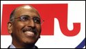 Michael Steele smiles after being elected the first black Republican National Committee chairman