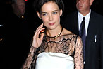 Katie Holmes Went to Her Apartment Christmas Party for Two Minutes