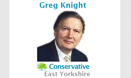 Screengrab of Greg Knight campaign site