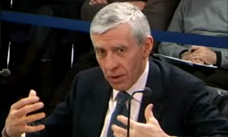 Jack Straw giving evidence to the Chilcot Iraq war inquiry
