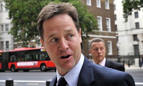 Nick Clegg on 16 August 2010.