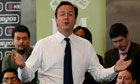 David Cameron during a public Q&A event in Manchester on 10 August 2010.