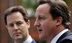 David Cameron and Nick Clegg at 10 Downing Street