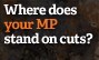 Where does your MP stand on cuts