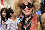 Madonna impersonators raid the racks at yesterday's Material Girl launch at Macy's.