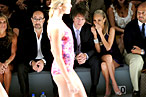 Stanely Tucci and Kristin Chenoweth sit front-row at Nanette Lepore.