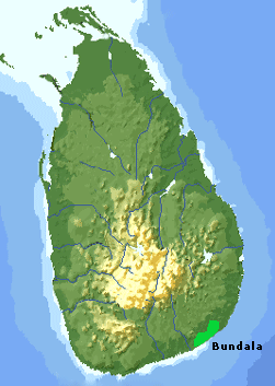Map of sri lanka - Bundala National Park