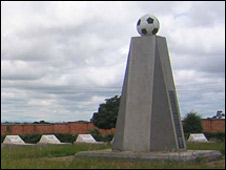 Zambia football monument to 18 players who lost their lives in the 1993 plane crash