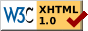 Logo que indica que el XHTML es válido