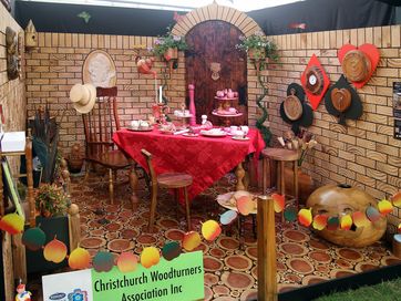 2013 Ellerslie International Flower Show, Christchurch Gold medal winner, Hort Galore: Alice in Wonderland by the Christchurch Woodturners Association
