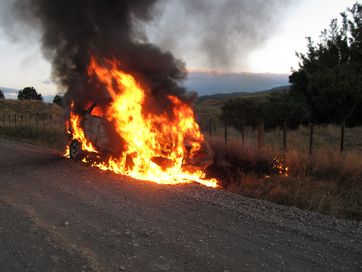 Car fire on Taumata Rd 
