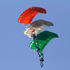 Indian Air Force's Akash Ganga perform a skydive depicting the three colors of the Indian flag during a display in Allahabad, India. The display was held to mark 50 years of IAF's Central Air Command. Photo / AP