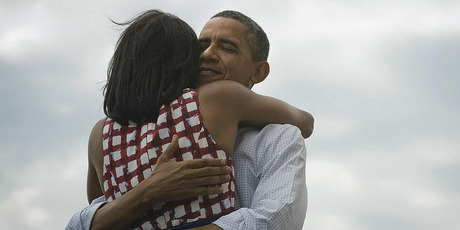 This photo of Barack Obama hugging his wife Michelle has become the most retweeted tweet ever. Photo / Twitter/@BarackObama
