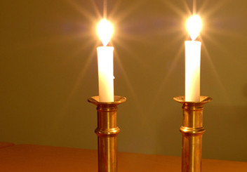 Shabbat candlesticks