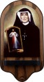 St. Faustina & Divine Mercy Holy Water Font/Peg Holder