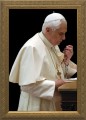 Pope Benedict Praying Rosary Framed Image
