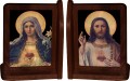 Antique Sacred Heart & Immaculate Heart Bookends