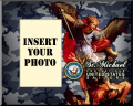 Navy St. Michael Picture Frame (Insert Your Photo)