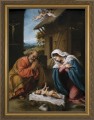 Nativity with Reaching Jesus Framed Image