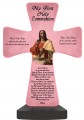 First Communion (Pink) Pedestal Cross