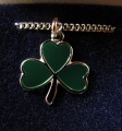 Sterling silver shamrock medal on an 18 inch stainless chain