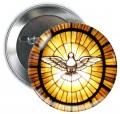 Holy Spirit Stained Glass Button