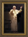 Pope Benedict Standing in Blessing Framed Image