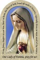 Our Lady of Fatima Prayer Arched Magnet