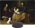 Holy Family with Small Bird by Murillo Horizontal Desk Plaque