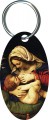 Madonna of the Green Cushion Oval Keychain