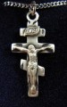 Sterling silver crucifix on an 18 inch stainless chain