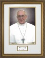 Pope Francis Formal Portrait with Signature Matted Framed Image