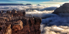 View: Grand Canyon filled with cloud