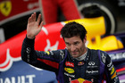 Red Bull driver Mark Webber of Australia, celebrates after coming in second place on the Brazilian Formula One Grand Prix at the Interlagos racetrack in Sao Paulo, Brazil. Photo / AP