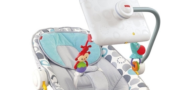 Fisher Price's Newborn-to-Toddler Apptivity Seat with iPad dock.