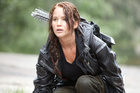 Jennifer Lawrence in The Hunger Games, which passes the Bechdel test. 