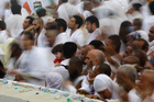 Pilgrims risk being trampled during hajj. Photo / AP
