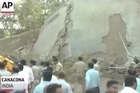 Raw: Building collapse in India 