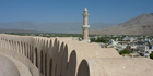A view over the thick, curved walls of Oman's impressive Nizwa Fort. Photo / Megan Singleton
