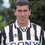 Zinedine Zidane during a Juventus photo shoot in August 1996