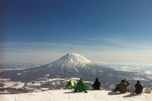 The view across to Mt Yotei from Mt Niseko Annupuri. Photo / Hayden Donnell