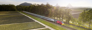 The new Spirit of Queensland rail service runs between Brisbane and Cairns.