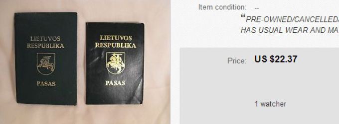 Lietuvišką pasą galima nusipirkti už 22 dolerius