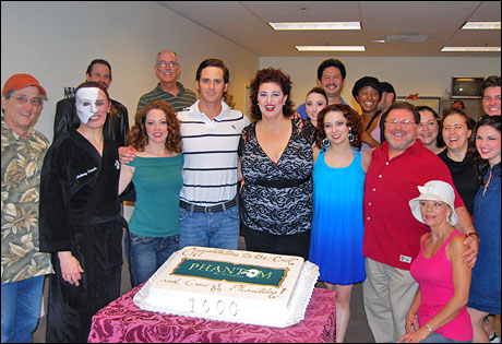 The cast celebrates its 1,000th performance in Las Vegas back in 2008.