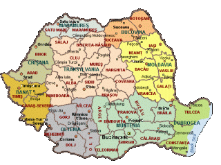Romania Regions Map