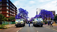 WATCH: Police nyalas accompany students to Union Buildings