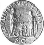 Coin of Hadrian, commemorating his advent in Judaea.